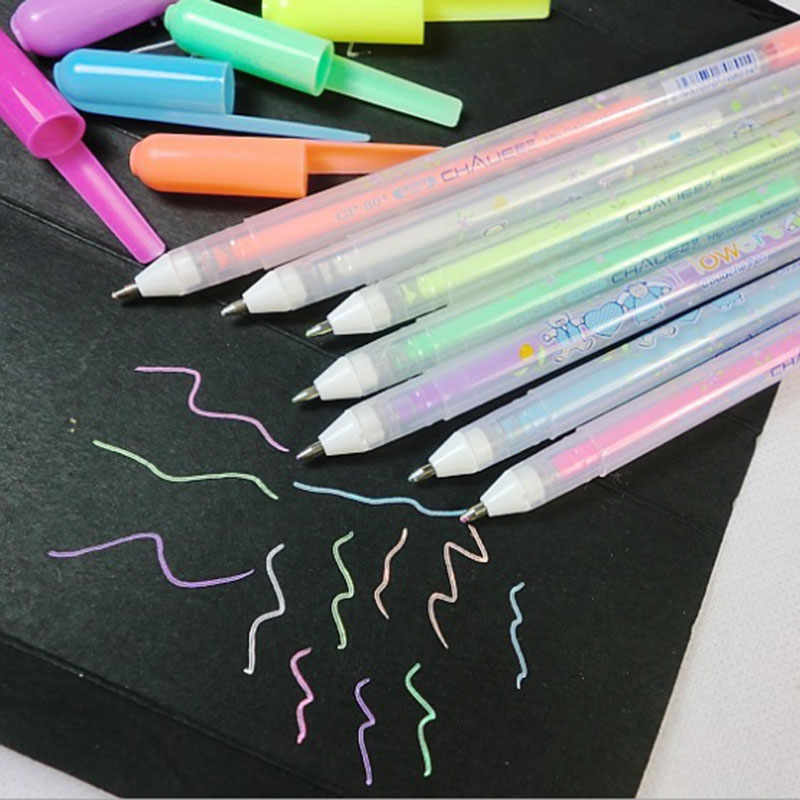 Super art gp-801 white pearlescent chalk neutral pen color pen stationery students' supplies greeting card pens