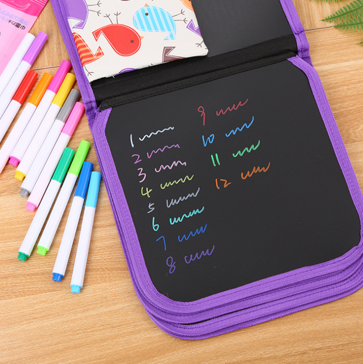 The Children repeatedly write erasable portable drawing book students doodle draw two - sided small blackboard watercolor chalk drawing board