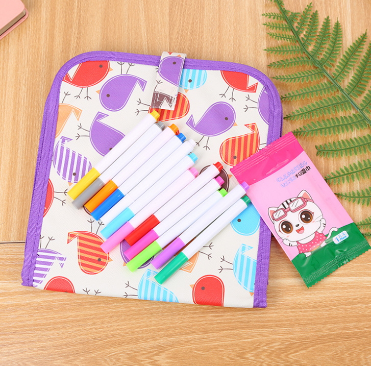 The Children repeatedly write erasable portable drawing book students doodle draw two - sided small blackboard watercolor chalk drawing board