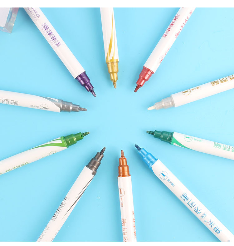 Dongmi New Product 560 Metallic Double-Headed Pen Type Writing Brush Creative Multi-Color Hand Account Hook Line Greeting Card Calligraphy Drawing Crayons