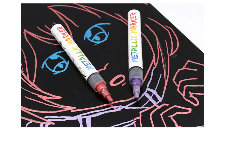 Somme 6mm metallic marker pen glass graffiti multi-color can be wiped glass pen metal liquid chalk