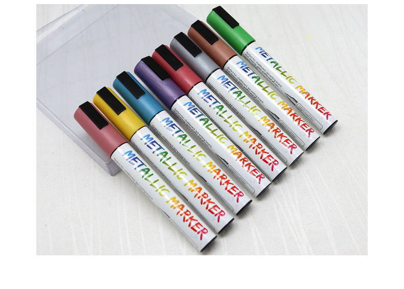 Somme 6mm metallic marker pen glass graffiti multi-color can be wiped glass pen metal liquid chalk