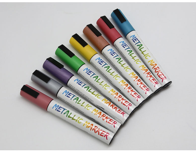 Somme 6mm metallic marker pen glass graffiti multi-color can be wiped glass pen metal liquid chalk