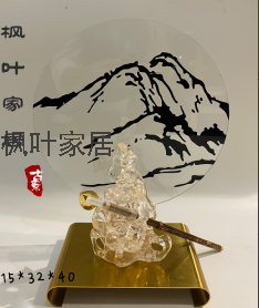 New Chinese Style Study Decoration Writing Brush Holder Creative Zen Hallway Soft Furnishings Model Room Modern Minimalist Desk Furnishings