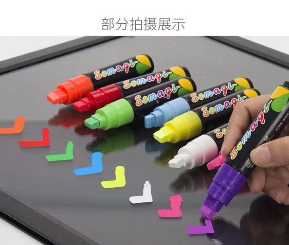 LED Fluorescent Board Special Pen Flash Mark Fluorescent Pen 10mm Erasable Liquid Chalk LED Fluorescent Board Special Pen Flash Mark Fluorescent Pen 10mm Erasable Liquid Chalk