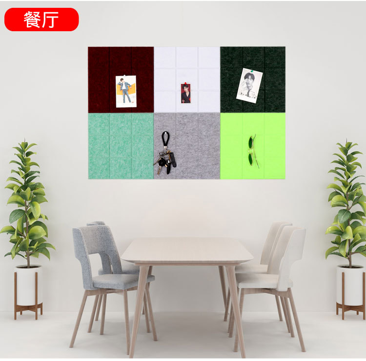 Felt Board Hexagonal Wall Sticker Decoration Soundproof Board Message Board Background Wall Hexagonal Acoustic Panel
