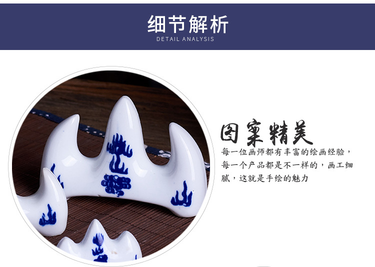 Jingdezhen Factory Direct Sales Ceramic Pen Holder Ceramic Pen Holder Calligraphy Materials Writing Brush Holder Pen Holder Art Supplies