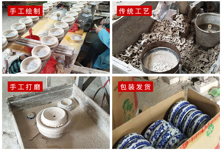 Jingdezhen Factory Direct Sales Ceramic Pen Holder Ceramic Pen Holder Calligraphy Materials Writing Brush Holder Pen Holder Art Supplies
