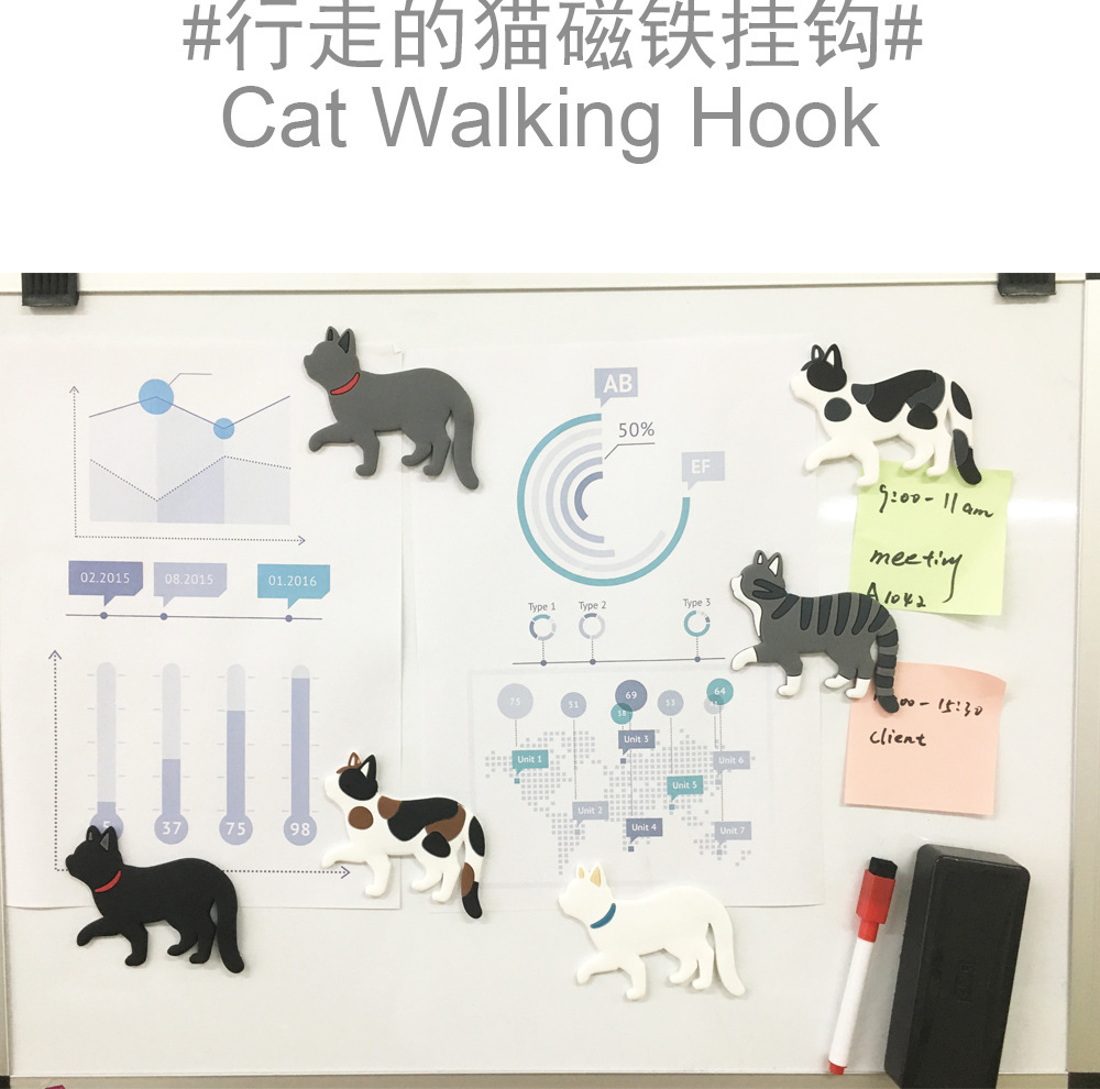 Japanese Style Creative Walking Cat Tail Hook Refrigerator Decoration Magnetic Hook Message Refridgerator Magnets Sticker Hook Japanese Style Creative Walking Cat Tail Hook Refrigerator Decoration Magnetic Hook Message Refridgerator Magnets Sticker Hook