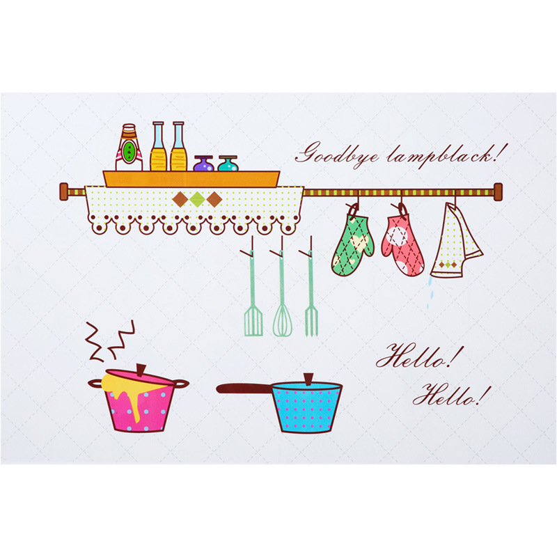 THROUGH Ming Printing Oil Proof Sticker Paper Kitchen Tile Wall Decoration Sticker Stove High Temperature Resistant Self-Adhesive Waterproof Oil Proof Sticker