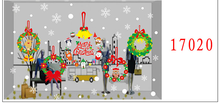 Christmas Color Static Sticker Show Window Decoration Window Stickers Decoration Mall Hotel Christmas Decoration Supplies Factory Direct Sales Christmas Color Static Sticker Show Window Decoration Window Stickers Decoration Mall Hotel Christmas Decoration Supplies Factory Direct Sales