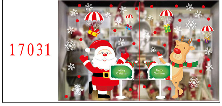 Christmas Color Static Sticker Show Window Decoration Window Stickers Decoration Mall Hotel Christmas Decoration Supplies Factory Direct Sales Christmas Color Static Sticker Show Window Decoration Window Stickers Decoration Mall Hotel Christmas Decoration Supplies Factory Direct Sales