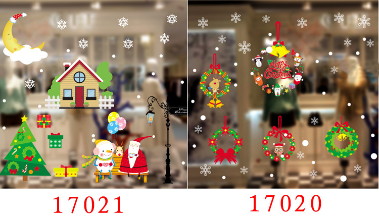 Christmas Color Static Sticker Show Window Decoration Window Stickers Decoration Mall Hotel Christmas Decoration Supplies Factory Direct Sales Christmas Color Static Sticker Show Window Decoration Window Stickers Decoration Mall Hotel Christmas Decoration Supplies Factory Direct Sales