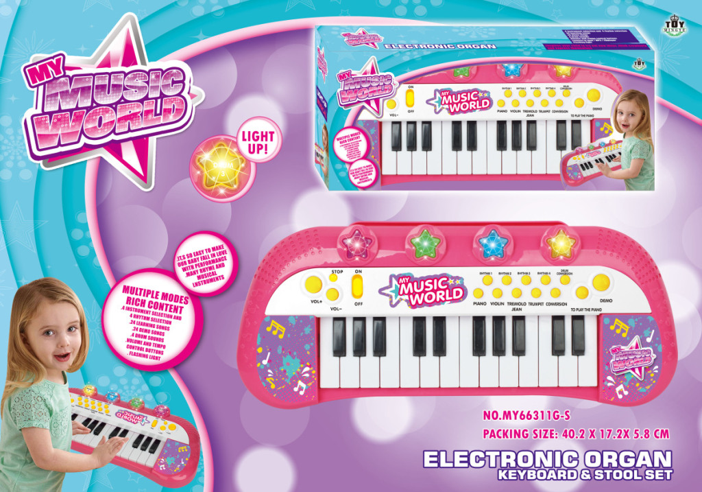 Cross-Border Hot Sale Children's 24-Key Electronic Keyboard Multifunctional Musical Piano Musical Instrument Toy