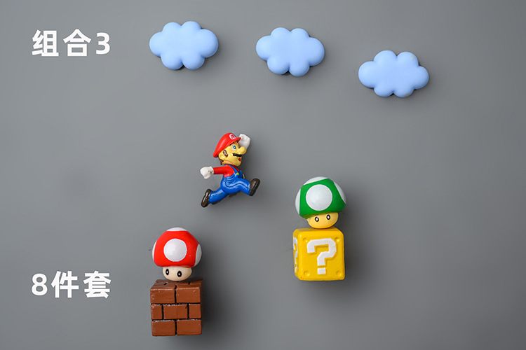 Super Mary Refrigerator Sticker and Magnet Sticker Korean 3D Three-Dimensional Set Mario Decoration Japanese Magnet Creative Cute Super Mary Refrigerator Sticker and Magnet Sticker Korean 3D Three-Dimensional Set Mario Decoration Japanese Magnet Creative Cute