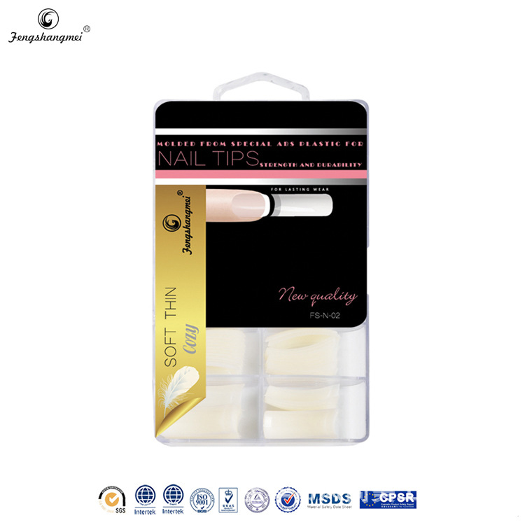 Direct Sales Transparent Lens Fake Nails Flat Head Semi-Nail Sticky Sand Dragon Nail Long Wear Nail Sticker DIY Decoration Nail Shaped Piece Foreign Trade