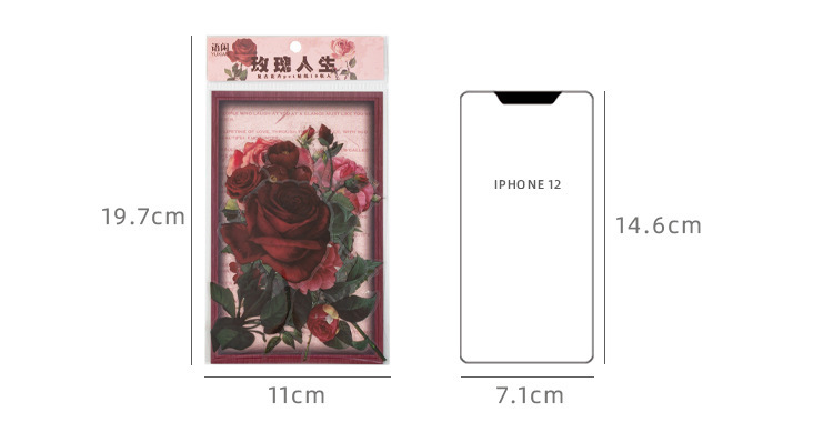 Pet Sticker Bag Afternoon Forest Series Retro Flower Journal Diary Material Decoration Stickers 6