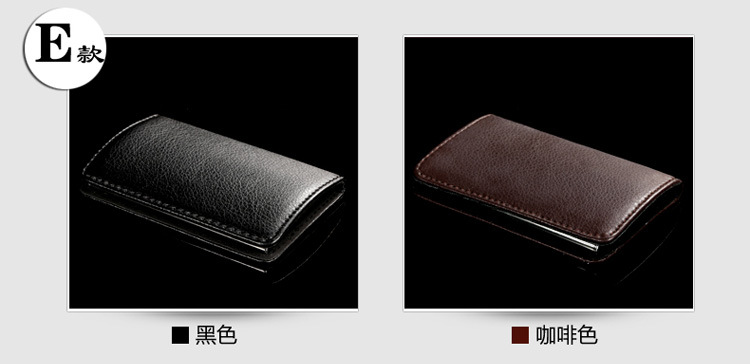 Leather business card case customized portable business card clip card clip gift wholesale
