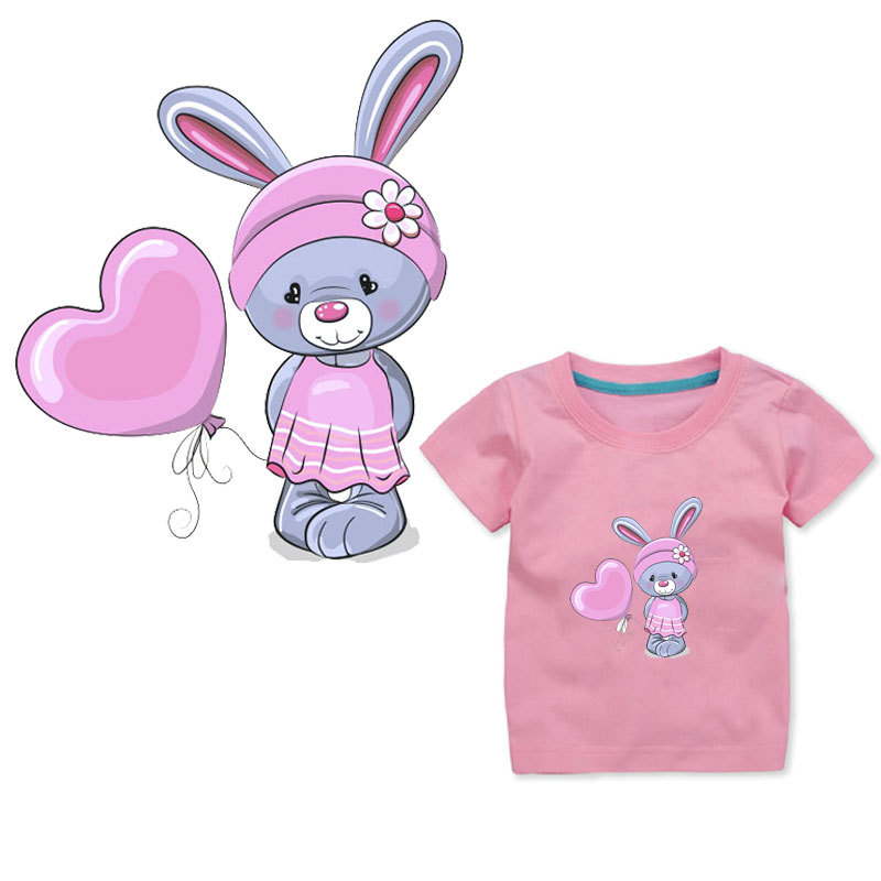 Cartoon Love Couple T-shirt Heat Transfer Offset Heat Transfer Pattern Custom DIY Clothes Sticker Ironing Decoration Applique