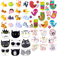 Cartoon Love Couple T-shirt Heat Transfer Offset Heat Transfer Pattern Custom DIY Clothes Sticker Ironing Decoration Applique