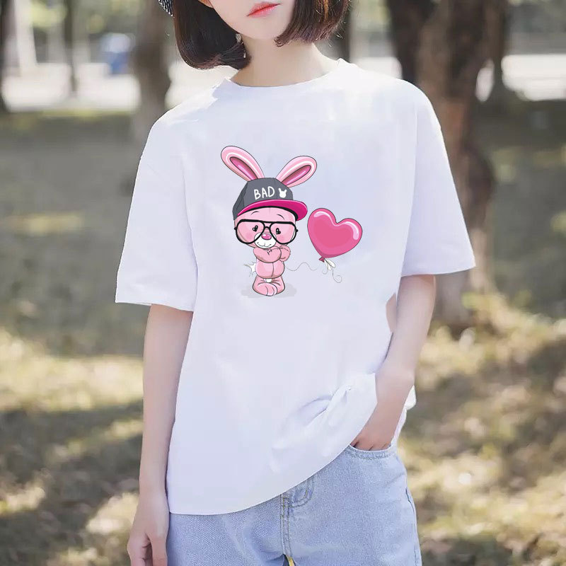 Cartoon Love Couple T-shirt Heat Transfer Offset Heat Transfer Pattern Custom DIY Clothes Sticker Ironing Decoration Applique