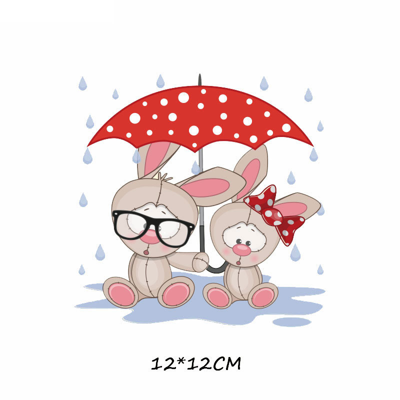 Cartoon Love Couple T-shirt Heat Transfer Offset Heat Transfer Pattern Custom DIY Clothes Sticker Ironing Decoration Applique