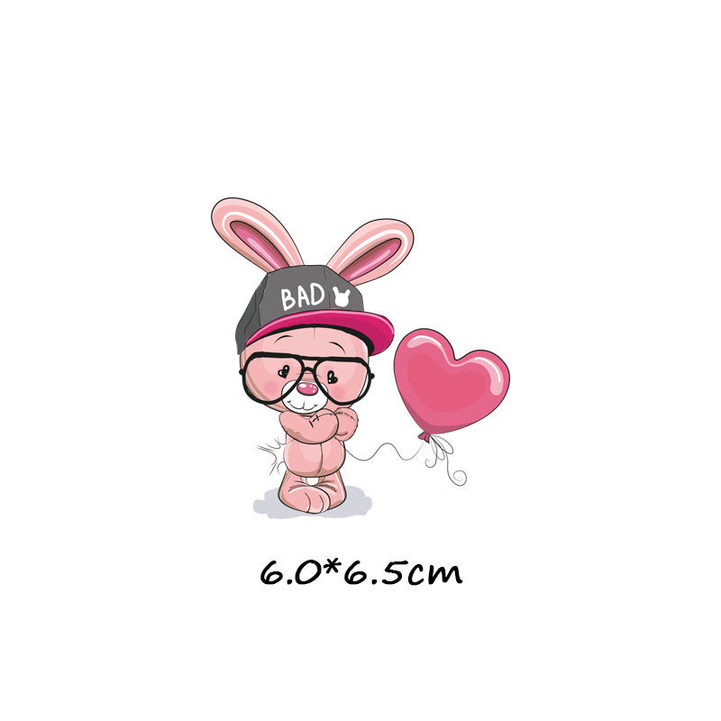 Cartoon Love Couple T-shirt Heat Transfer Offset Heat Transfer Pattern Custom DIY Clothes Sticker Ironing Decoration Applique