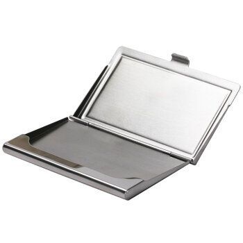 In Stock Wholesale New Fashion Stainless Steel Wenyige Printing Business Card Case Portable Waterproof Business Card Storage Box Customization