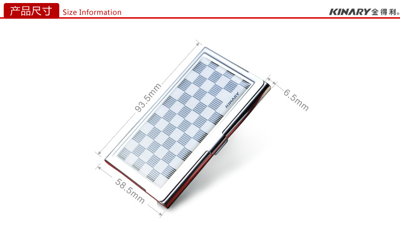 In Stock Wholesale New Fashion Stainless Steel Wenyige Printing Business Card Case Portable Waterproof Business Card Storage Box Customization