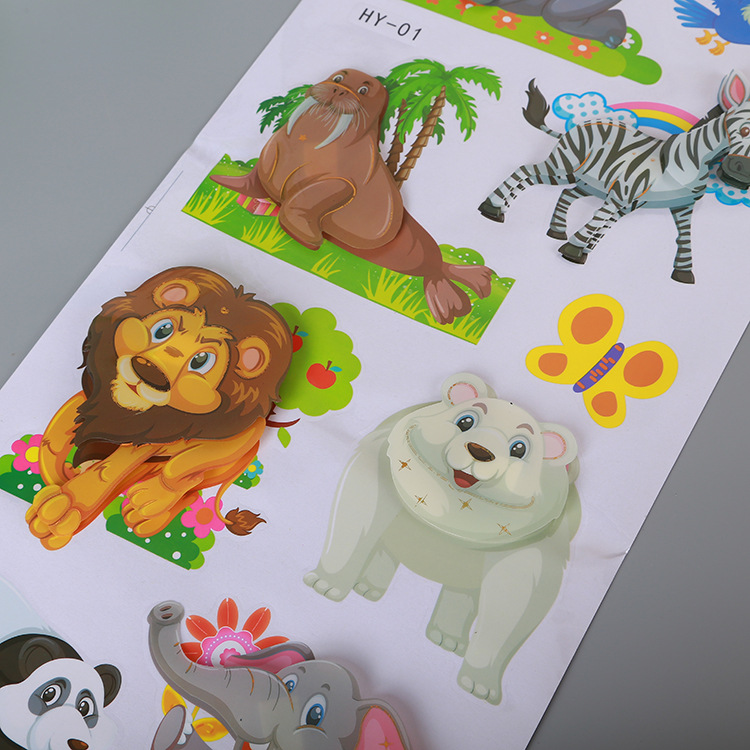 Animal Three-Dimensional Wall Stickers Special Decoration Children's Room Bedroom Living Room Mural Sticker Various Styles Large Quantity Excellent Price