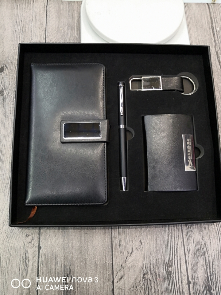 A6 Notebook Business Card Case Keychain Metal Ballpoint Pen
