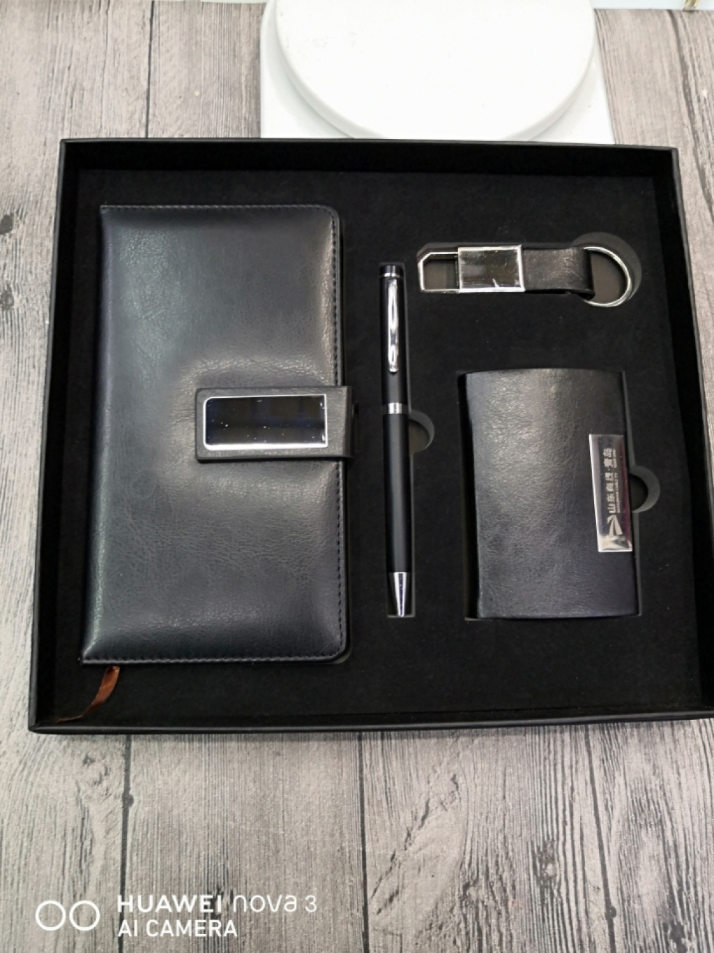 A6 Notebook Business Card Case Keychain Metal Ballpoint Pen