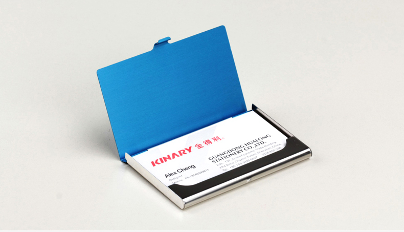 Kinary Os9011 Color Gold Series Business Card Case Stainless Steel Business Office Card Storage Box