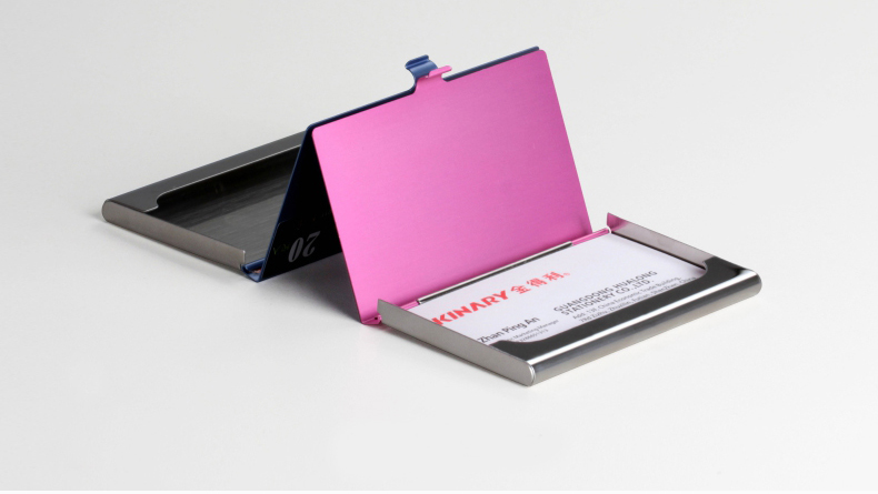 Kinary Os9011 Color Gold Series Business Card Case Stainless Steel Business Office Card Storage Box