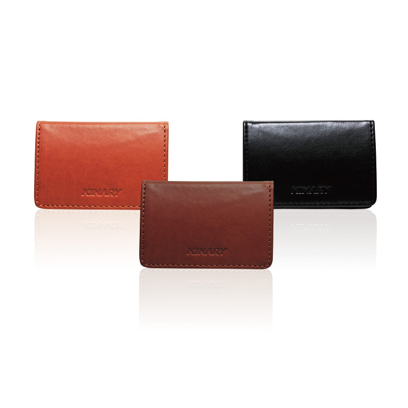 Kinary Os9009 Black Leather Business Card Case Business Creative Men &#039;S And Women &#039;S Business Card Storage Clip Can Hold 20 Pieces