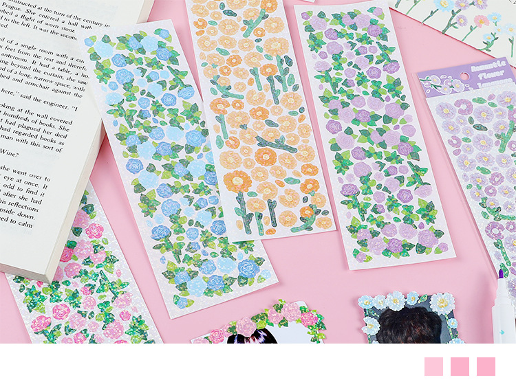 Yue Zhen Romantic Words Series Hand Ledger Sticker Laser Colorful Goo Card Decoration Material Paper Cute DIY Small Stickers Yue Zhen Romantic Words Series Hand Ledger Sticker Laser Colorful Goo Card Decoration Material Paper Cute DIY Small Stickers