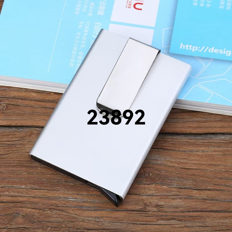 Zinc Alloy Business Card Clip Aluminum Alloy Real Dollar Business Card Case Men Women Automatic Push Type Metal Credit Card Box