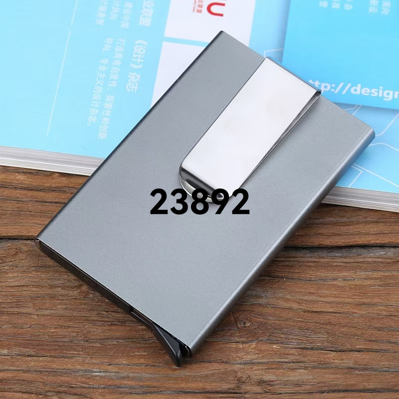 Zinc Alloy Business Card Clip Aluminum Alloy Real Dollar Business Card Case Men Women Automatic Push Type Metal Credit Card Box