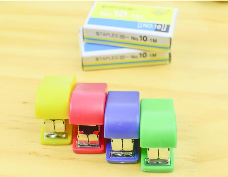 Small Stapler Mini Portable No. 10 Stitching Needle Creative Student Prize Home Office Cartoon Stapler