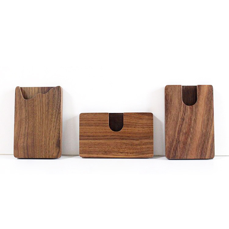 Wooden Business Card Case Portable Portable Wooden Card Box Creative Practical Office Supplies Business Wooden Business Card Holder