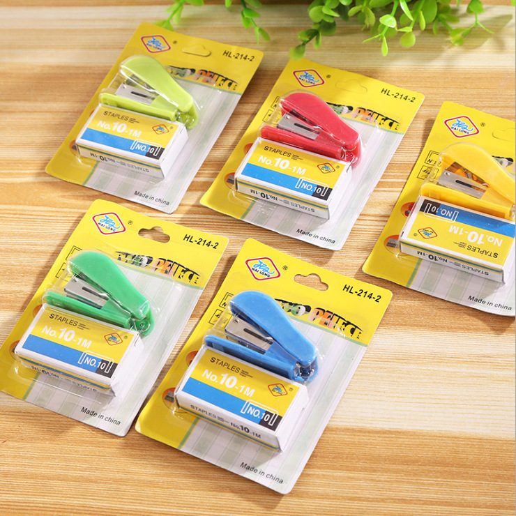 214 Mini Stapler Bookbinding Machine with Staple Stapler Kit Students Wholesale