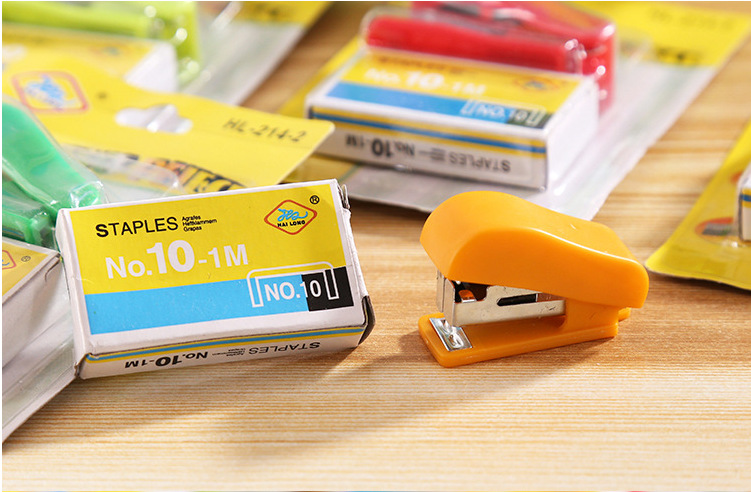 214 Mini Stapler Bookbinding Machine with Staple Stapler Kit Students Wholesale