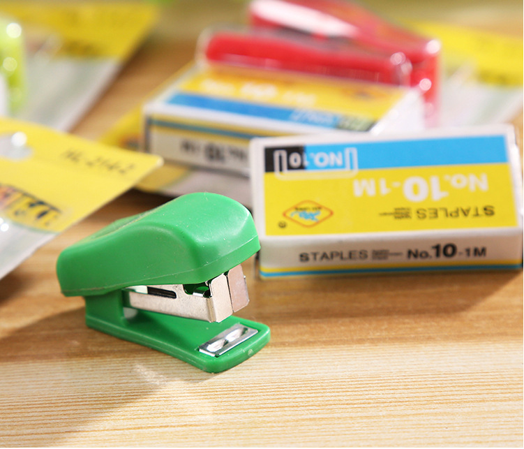214 Mini Stapler Bookbinding Machine with Staple Stapler Kit Students Wholesale