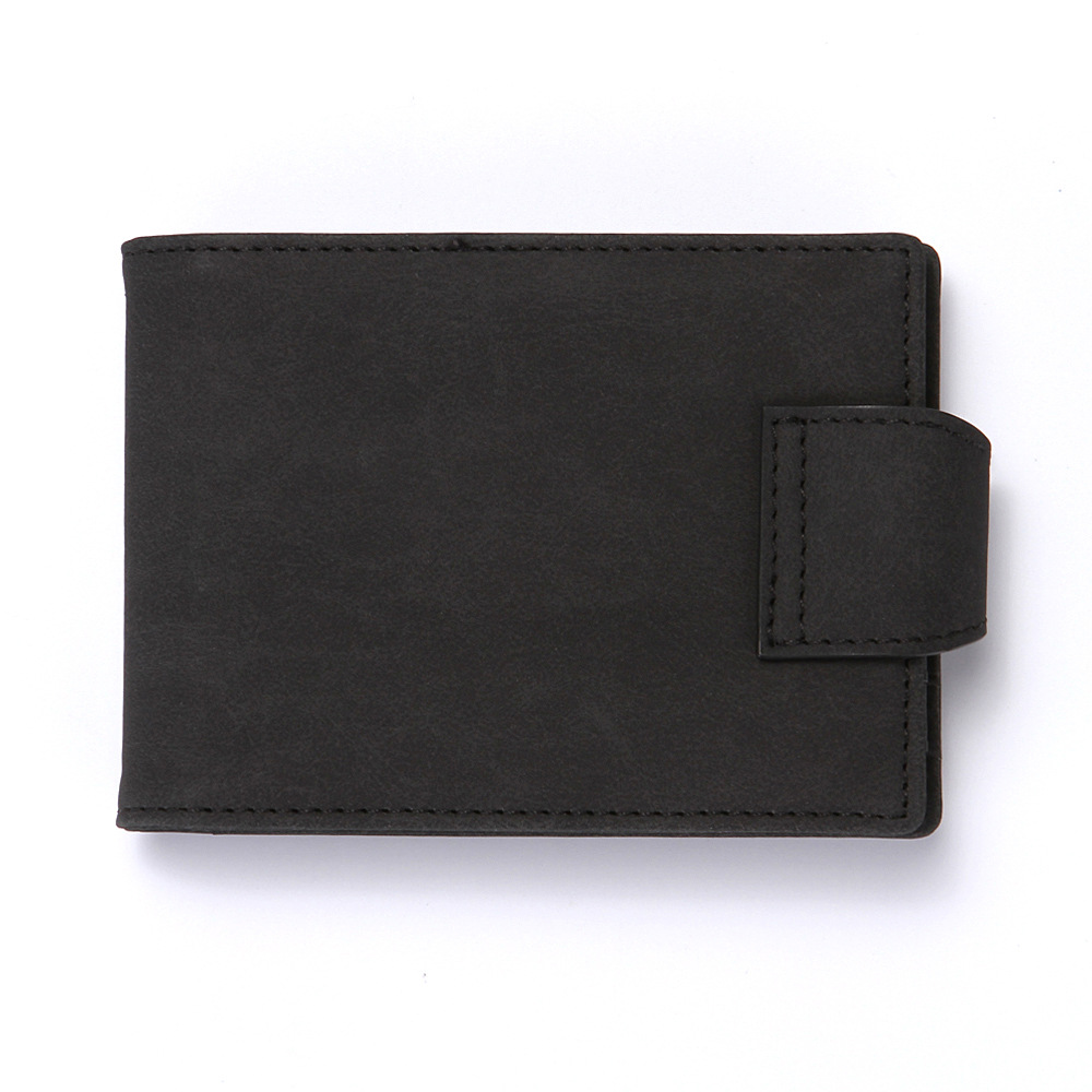 Cross-Border RFID Anti-Scanning Creative Men&#039;s Wallet PU Leather Buckle Work Certificate Driving License Leather Case Card Holder Card Case