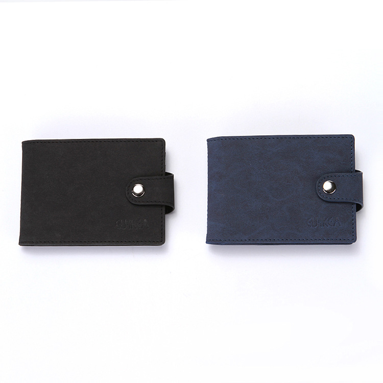 Cross-Border RFID Anti-Scanning Creative Men's Wallet PU Leather Buckle Work Certificate Driving License Leather Case Card Holder Card Case
