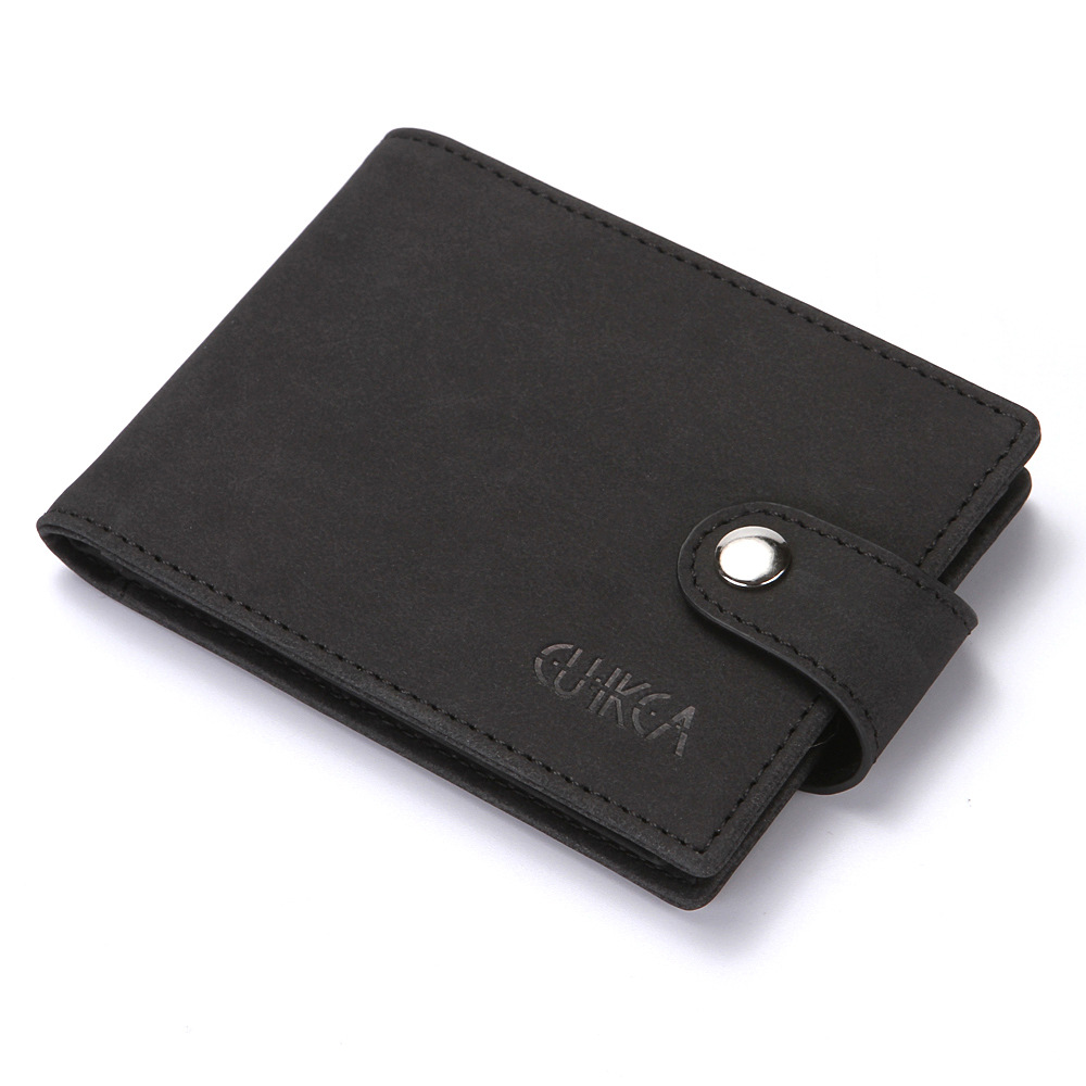 Cross-Border RFID Anti-Scanning Creative Men's Wallet PU Leather Buckle Work Certificate Driving License Leather Case Card Holder Card Case