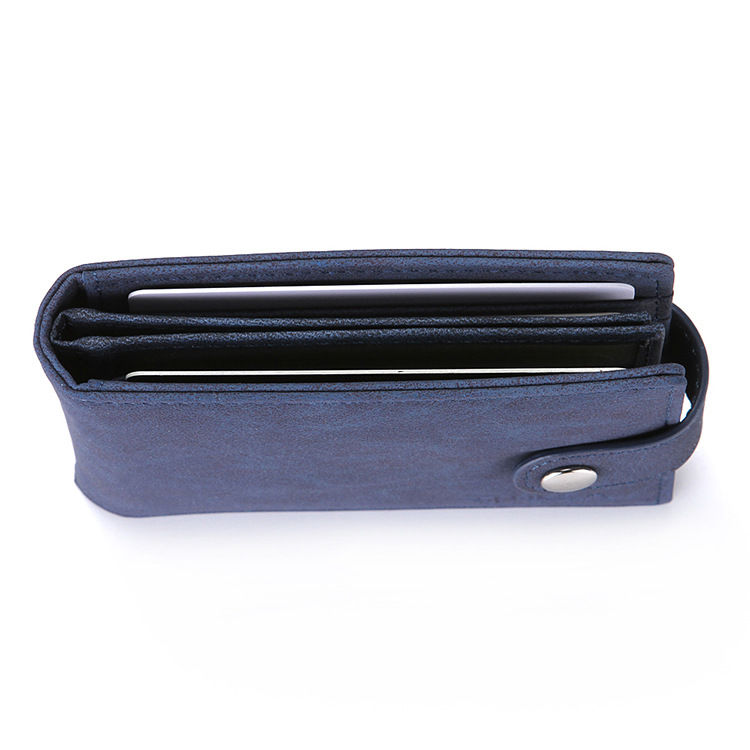 Cross-Border RFID Anti-Scanning Creative Men's Wallet PU Leather Buckle Work Certificate Driving License Leather Case Card Holder Card Case