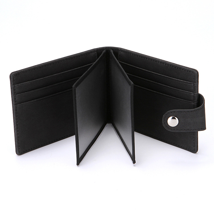 Cross-Border RFID Anti-Scanning Creative Men's Wallet PU Leather Buckle Work Certificate Driving License Leather Case Card Holder Card Case