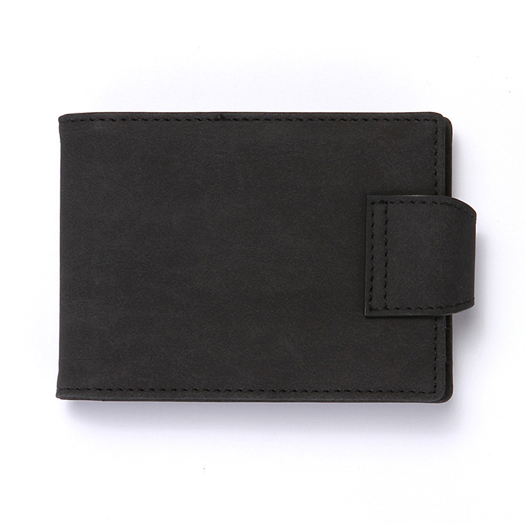 Cross-Border RFID Anti-Scanning Creative Men's Wallet PU Leather Buckle Work Certificate Driving License Leather Case Card Holder Card Case