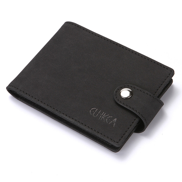 Cross-Border RFID Anti-Scanning Creative Men's Wallet PU Leather Buckle Work Certificate Driving License Leather Case Card Holder Card Case